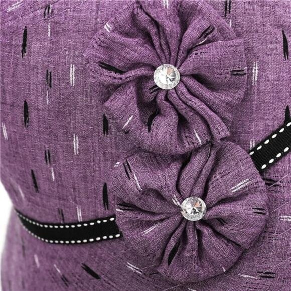 Vintage Felt Cloche Hat Winter Floral Fedora Bucket Hat Bowler Hats - Picture 6 of 7